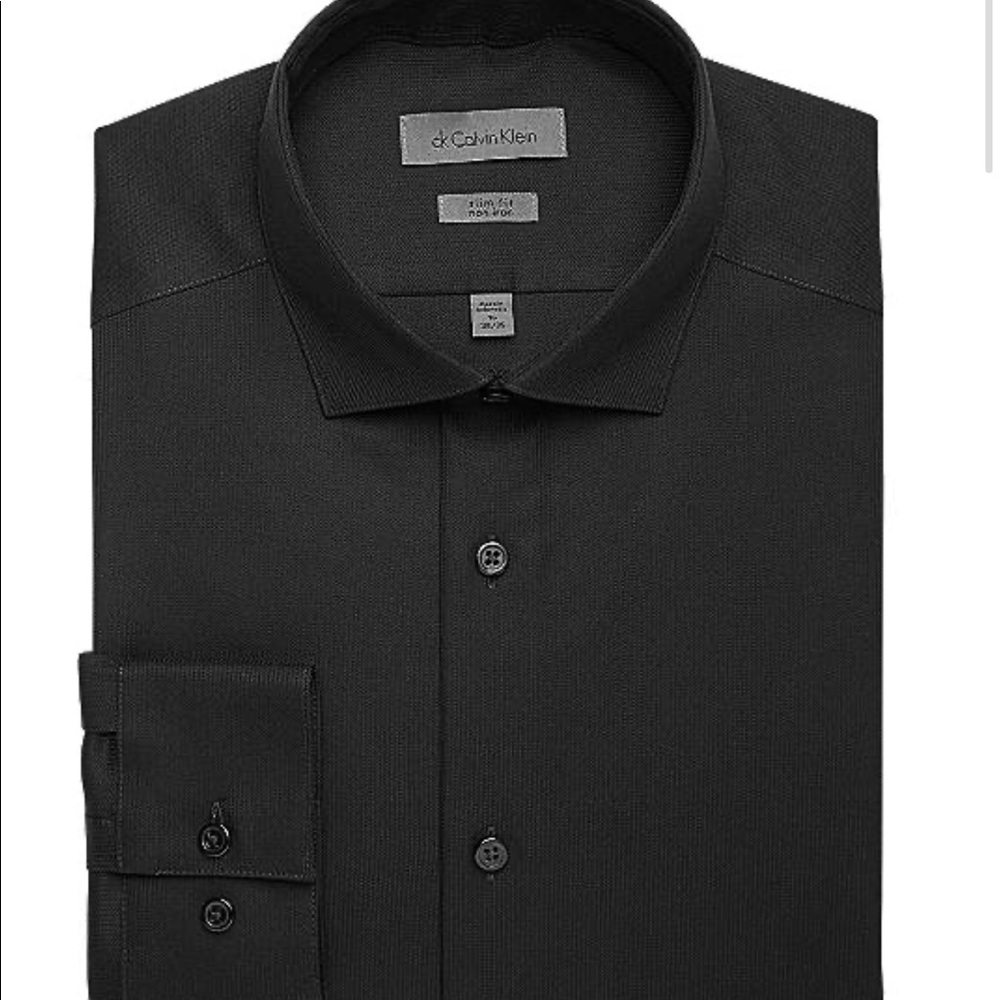 Calvin Klein Black Tonal Stripe Slim Fit Dress
